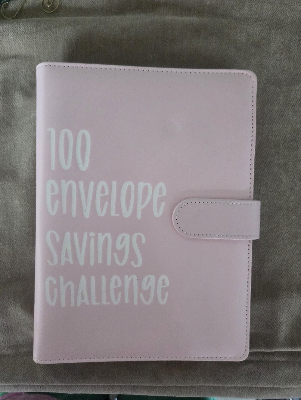 100 Envelope Savings Challenge Planner - Light Pink